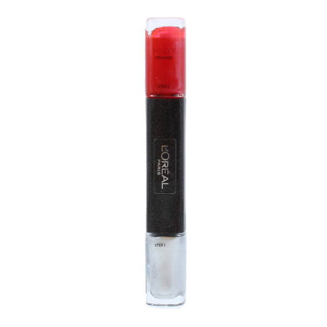 L`Oreal Paris L'Oreal Paris Infallible Gel-Effect – Nail Polish 2-in-1 for Women, MTX 027, Orange, 2 x, 5 ml