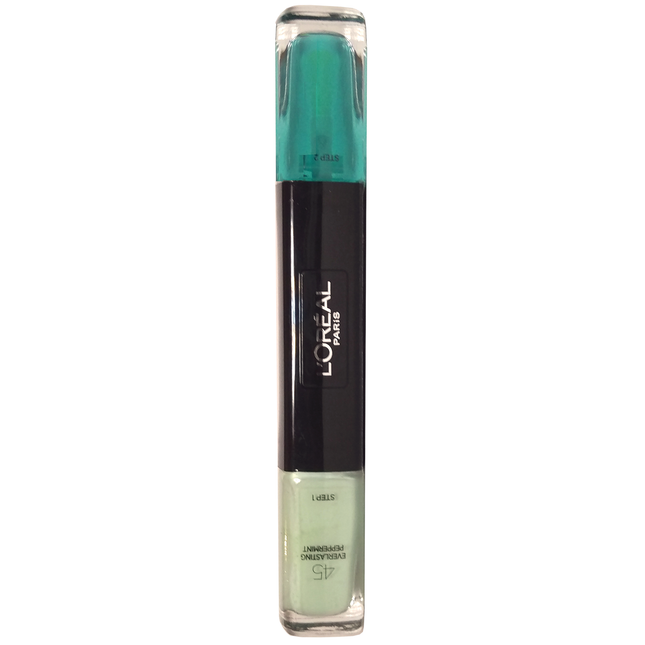 L`Oreal Paris L'Oreal Paris Infallible Gel-Effect – Nail Polish 2-in-1 for Women, 45, Everlasting Peppermint, 2 x, 5 ml