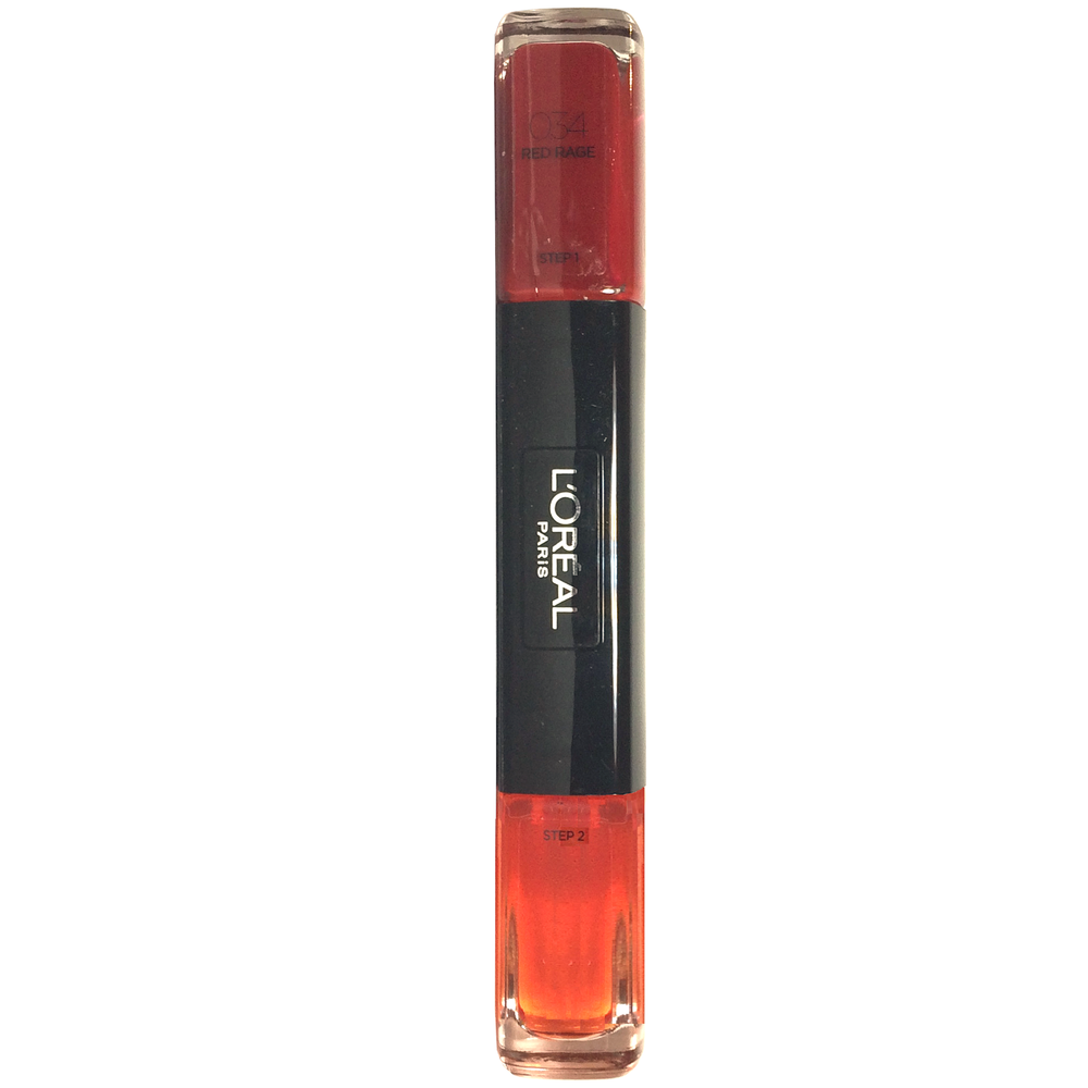 L`Oreal Paris L'Oreal Paris Infallible – Nail Polish 2-in-1 for Women, 034, Red Rage, 2 x, 5 ml
