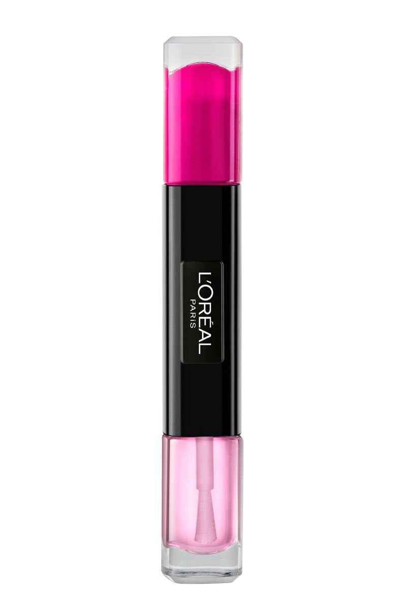 L`Oreal Paris L'Oreal Paris Infallible – Nail Polish 2-in-1 for Women, 132, Painty Pink, 2 x, 5 ml