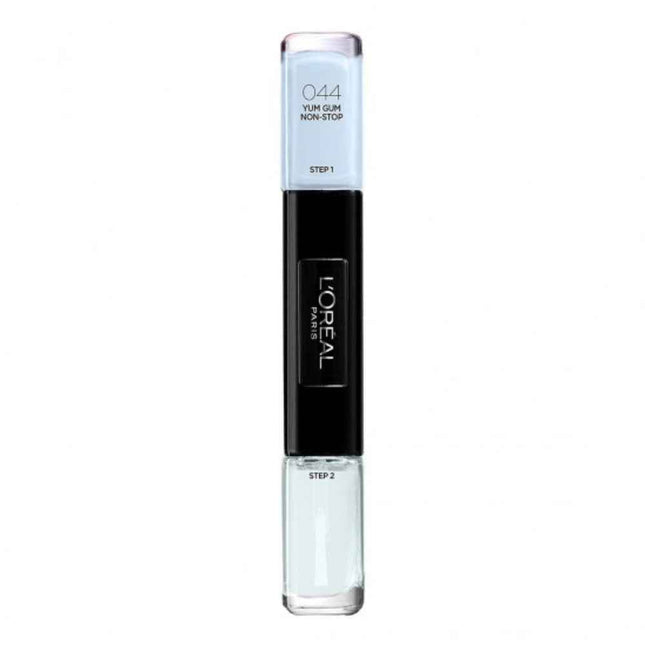 L`Oreal Paris L'Oreal Paris Infallible – Nail Polish 2-in-1 for Women, 44, Yum Gum Non-Stop, 2 x, 5 ml