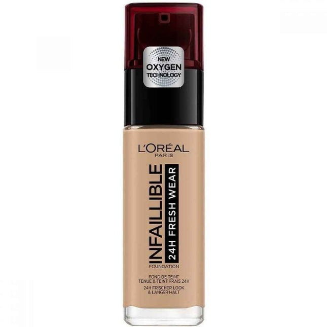 L`Oreal Paris L'Oreal Paris L'Oreal Paris Infaillible 24H – Liquid Foundation for Women, 220 Sand, SPF 25, 30 ml