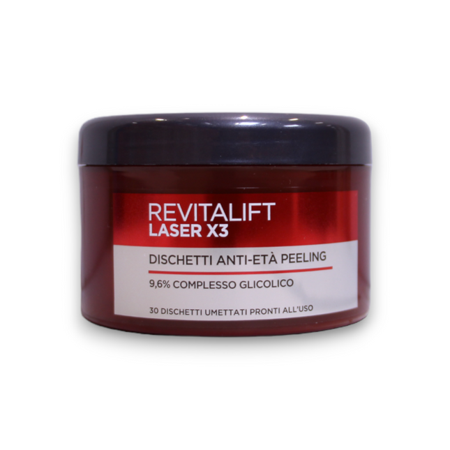 L`Oreal Paris L'Oreal Paris Revitalift Laser X3 Glycolic Acid Anti-Ageing – Peel-Off Pads for Women, 30 pcs