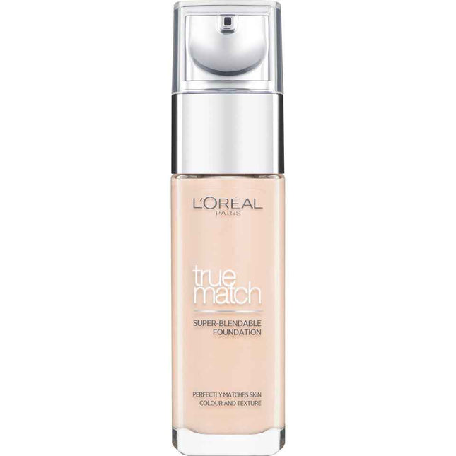 L`Oreal Paris L'Oreal Paris True Match Natural Finish – Liquid Foundation for Women, 2.R/2.C, Rose Vanilla, SPF 17, 30 ml