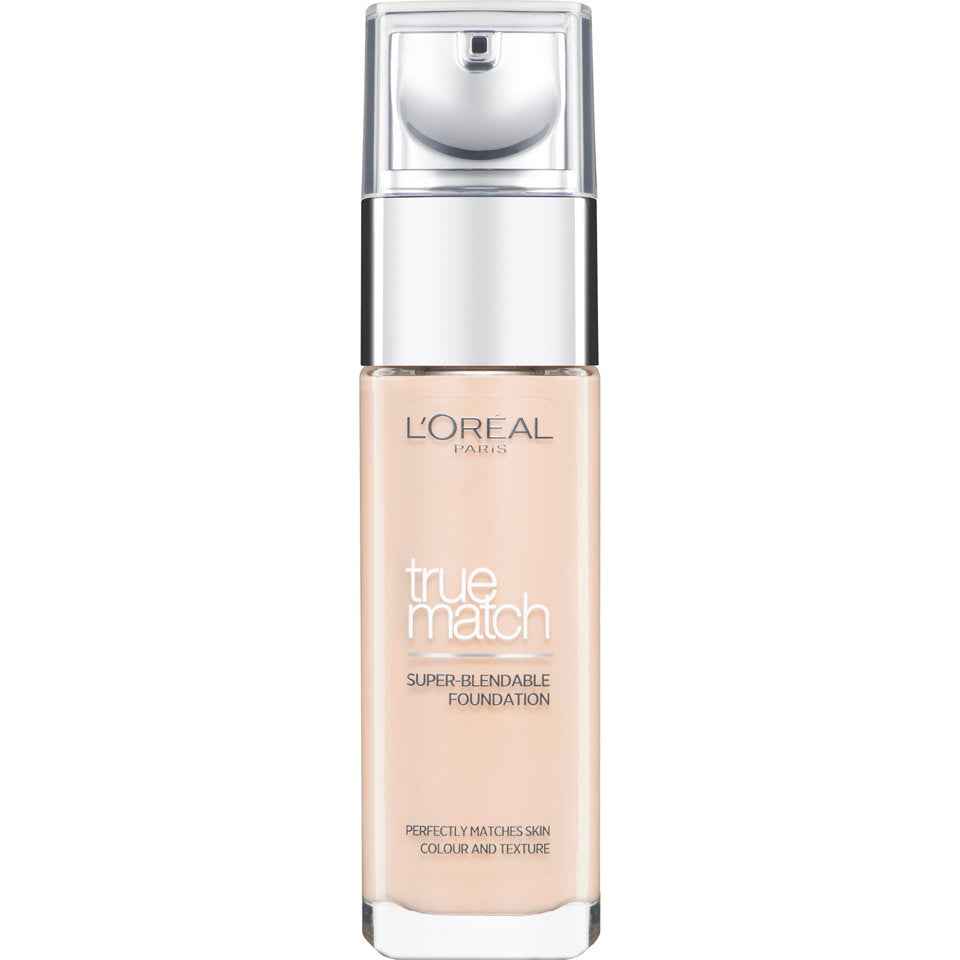 L`Oreal Paris L'Oreal Paris True Match Natural Finish – Liquid Foundation for Women, 2.R/2.C, Rose Vanilla, SPF 17, 30 ml