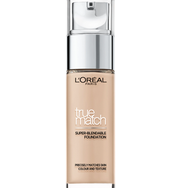 L`Oreal Paris L'Oreal Paris True Match Natural Finish – Liquid Foundation for Women, 1R1C, Rose Ivory, SPF 17, 30 ml