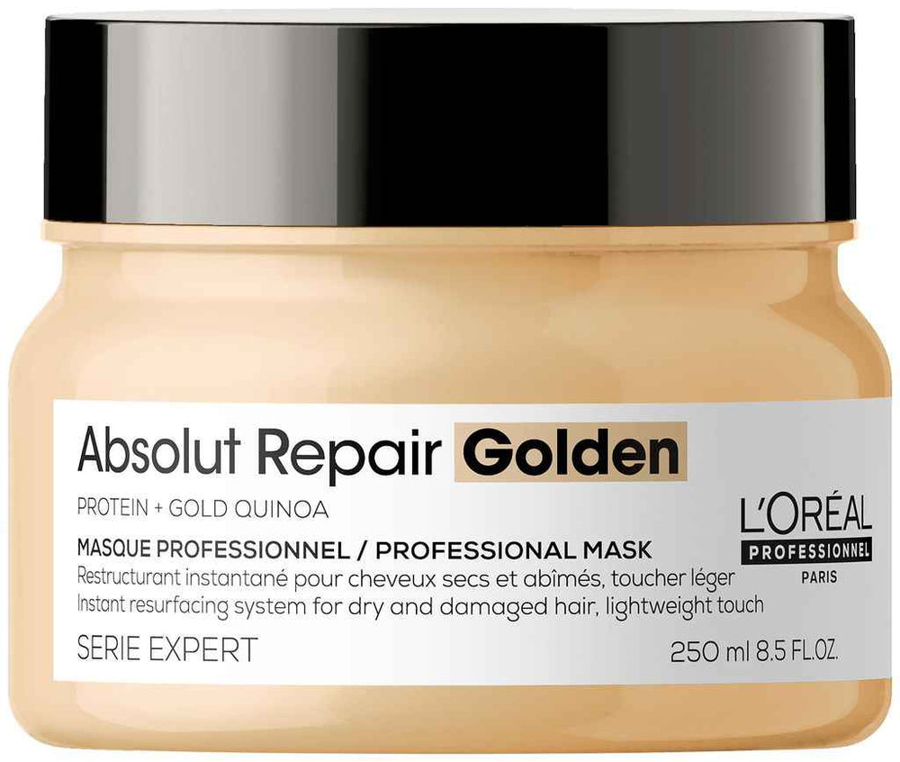 L`Oreal Professionnel L'Oreal Professionnel Serie Expert Absolut Repair Golden Protein + Gold Quinoa – Hair Treatment Cream Mask for Women, Instant Resurfacing, 250 ml