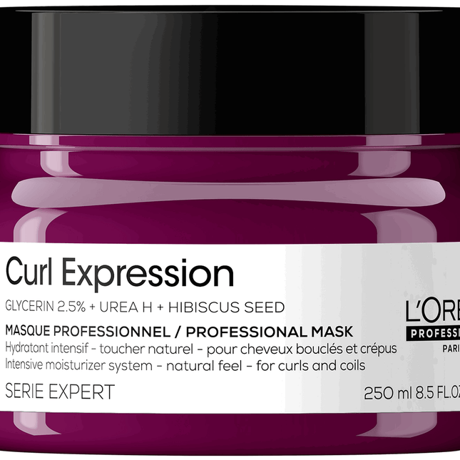 L`Oreal Professionnel L'Oreal Professionnel Serie Expert Curl Expression Glycerin2.5% + Urea H + Hibiscus Seed – Hair Treatment Cream Mask for Women, Intense Moisturizing, 250 ml