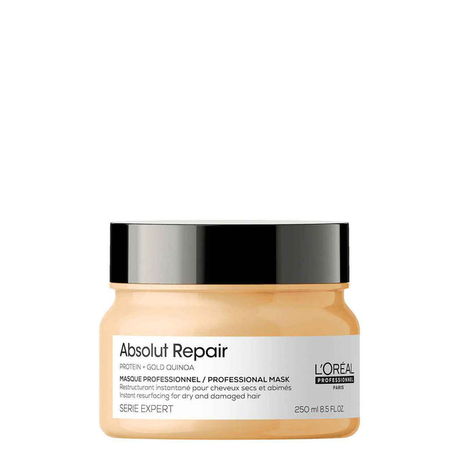 L`Oreal Professionnel L'Oreal Professionnel Serie Expert Absolut Repair Protein + Gold Quinoa – Hair Treatment Cream Mask for Women, Instant Resurfacing, 250 ml