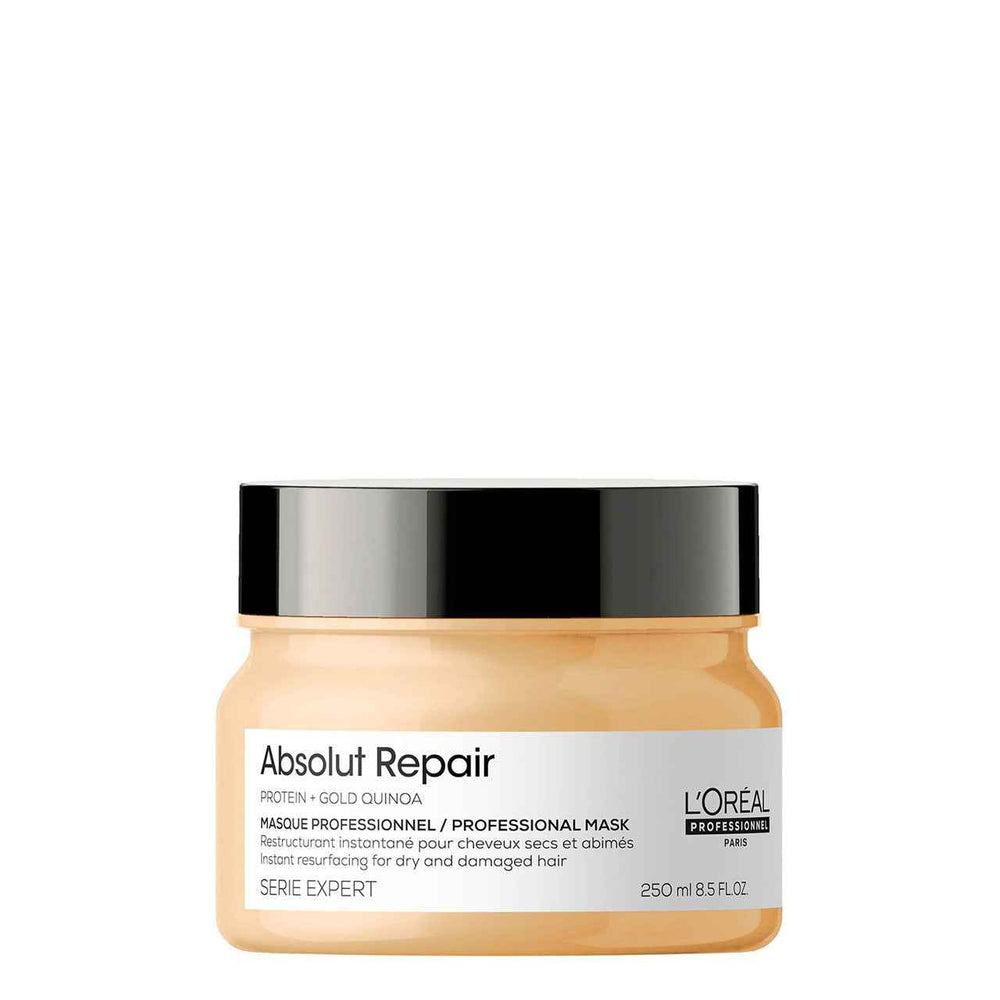 L`Oreal Professionnel L'Oreal Professionnel Serie Expert Absolut Repair Protein + Gold Quinoa – Hair Treatment Cream Mask for Women, Instant Resurfacing, 250 ml