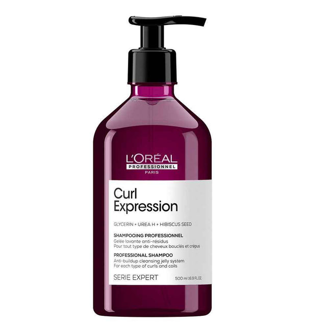 L`Oreal Professionnel L'Oreal Professionnel Serie Expert Curl Expression Glycerin + Urea H + Hibiscus Seed – Hair Shampoo for Women, Anti-Buildup, 500 ml