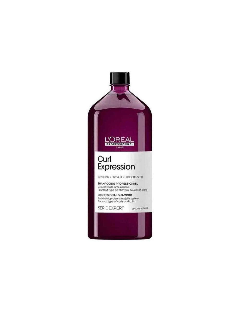 L`Oreal Professionnel L'Oreal Professionnel Serie Expert Curl Expression Glycerin + Urea H + Hibiscus Seed – Hair Shampoo for Women, Clarifying, 1500 ml