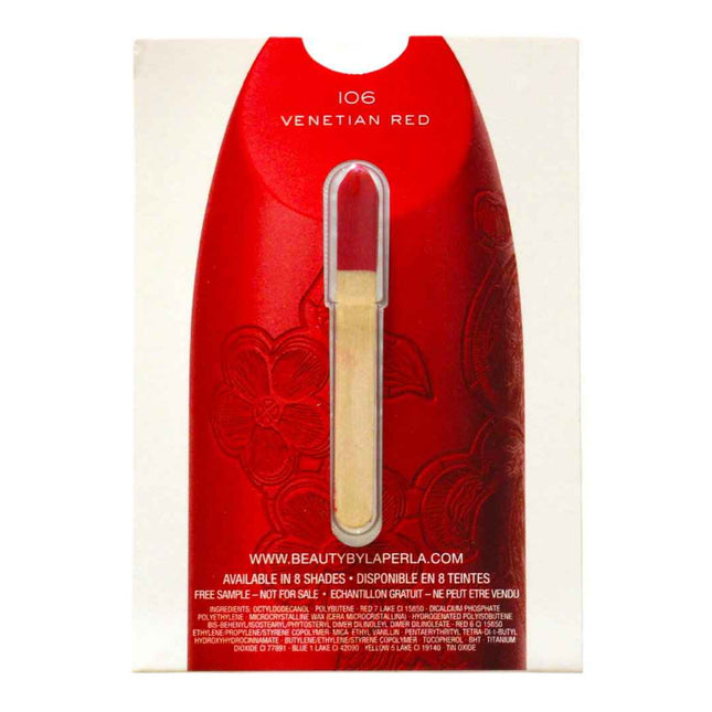 La Perla Matte Silk Matte – Cream Lipstick for Women, 106, Venetian Red, 0.08 g Sample