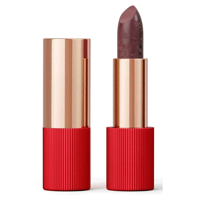 La Perla Matte Silk Matte – Cream Lipstick for Women, 108, Plum Red, 3.5 g Tester
