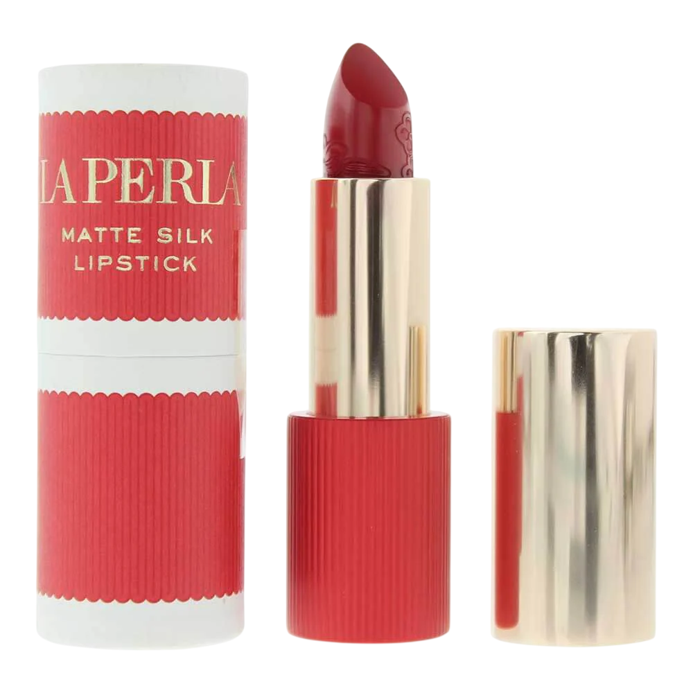 La Perla Matte Silk Matte Silk – Cream Lipstick for Women, 106, Venetian Red, 3.5 g Tester