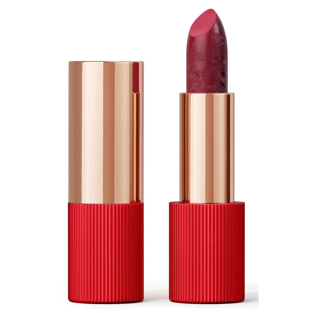 La Perla Matte Silk Matte Silk – Cream Lipstick for Women, 107, Cherry Red, 3.5 g Tester