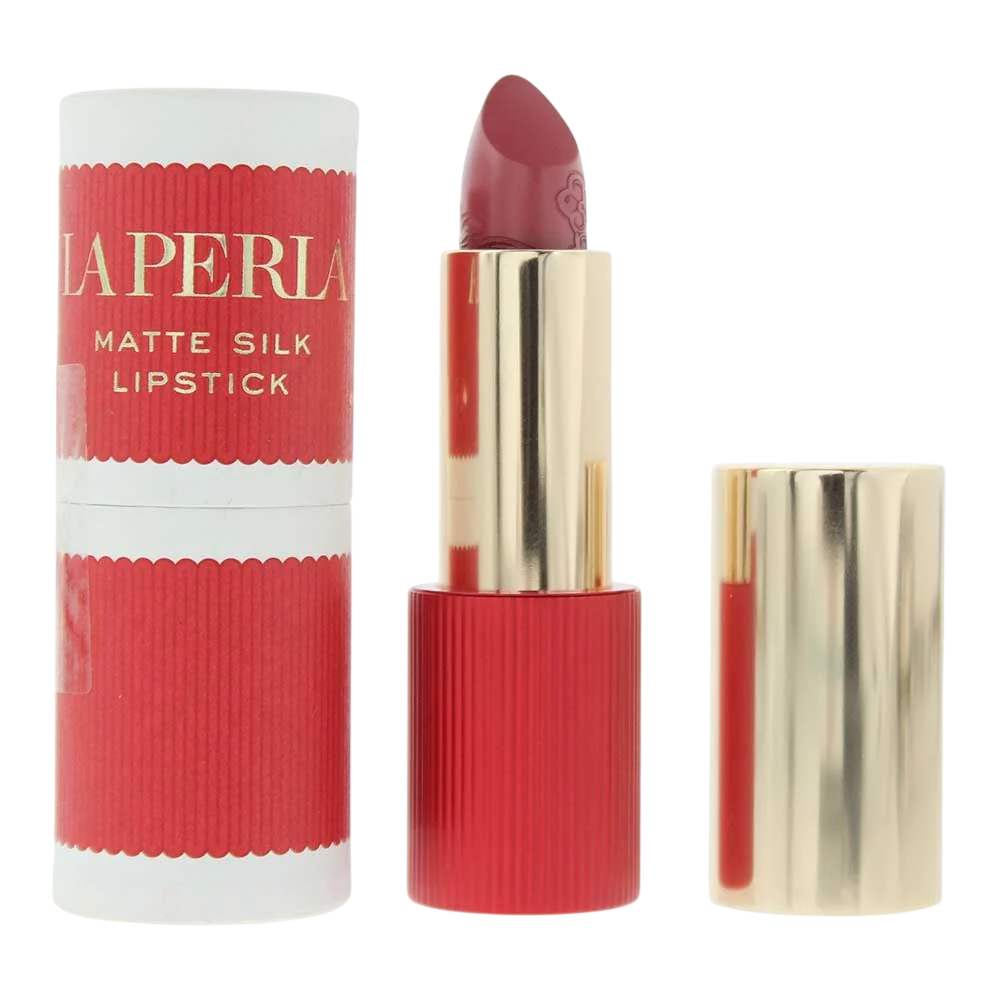 La Perla Matte Silk Matte Silk – Cream Lipstick for Women, 109, Rosewood Red, 3.5 g Tester