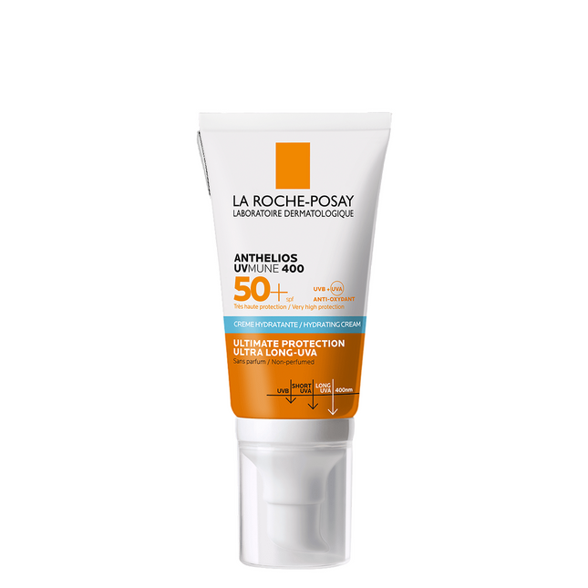 La Roche-Posay Anthelios UVMune 400 Hydrating – Cream for Women, Face, SPF 50+, 50 ml