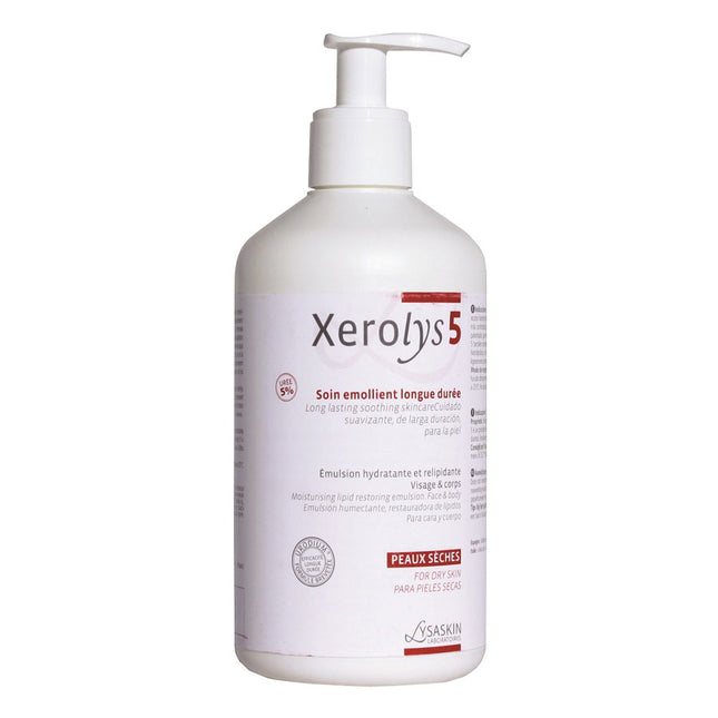 Lab Lysaskin Xerolys 5 Protects & Hydrates – Body Emulsion Unisex, For Face & Body, 500 ml