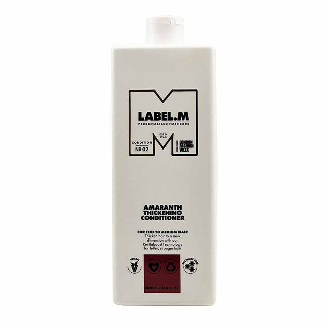 Label.M Amaranth Thickening – Hair Conditioner for Women, Densifying, 1000 ml