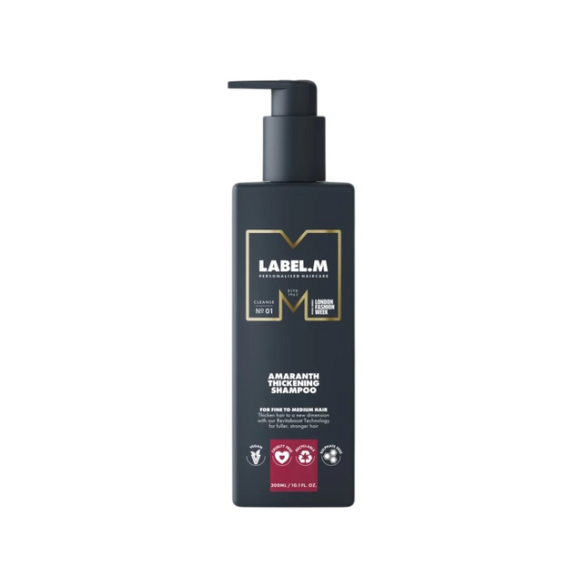 Label.M Amaranth Thickening – Hair Shampoo for Women, Densifying, 300 ml