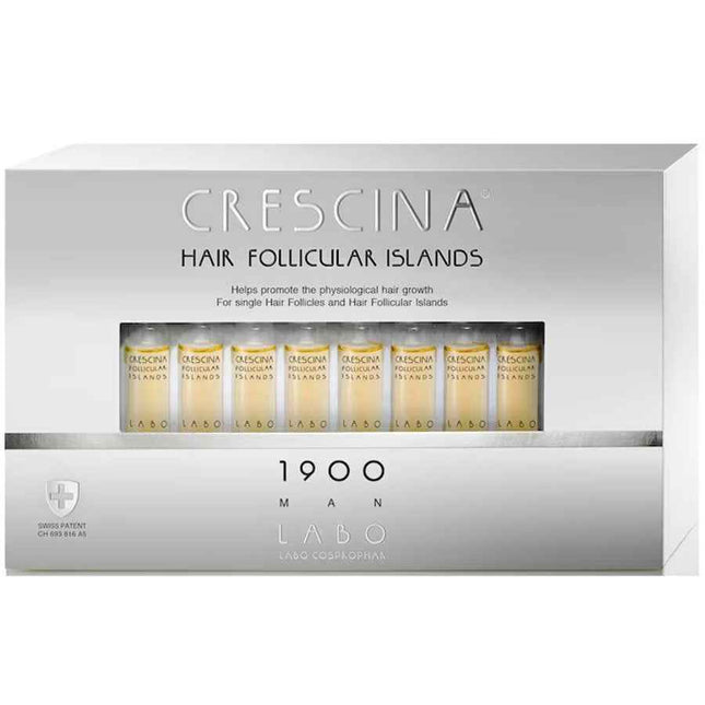 Labo Suisse Set Labo Suisse Crescina Follicular Islands 1900 For Growth Stimulation – Ampoules Treatment Serum for Men, For Scalp, 20 pcs