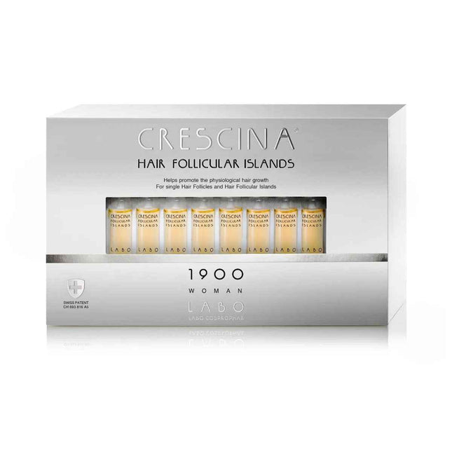 Labo Suisse Crescina Follicular Islands 1900 For Growth Stimulation – Ampoules Treatment Serum for Women, For Scalp, 20 pcs