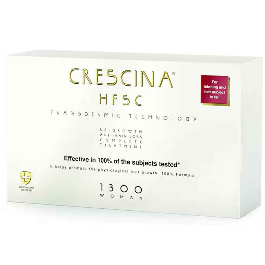 Labo Suisse Crescina Transdermic HFSC 1300 For Growth Stimulation – Ampoules Treatment Serum for Women, For Scalp, 10 +10 pcs, 3.5 ml