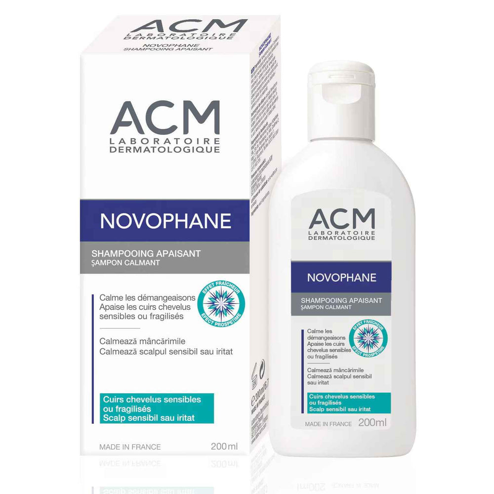 Laboratoire ACM Novophane Panthenol – Hair Treatment Shampoo for Women, Calming, For Sensitive Scalps, 200 ml