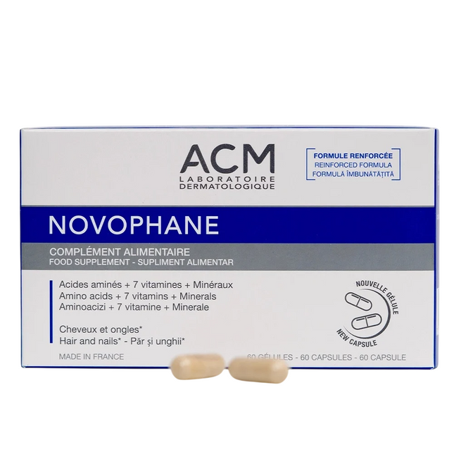Laboratoire ACM Novophane Strengthen Hair & Nails – Capsules Unisex, 60 pcs
