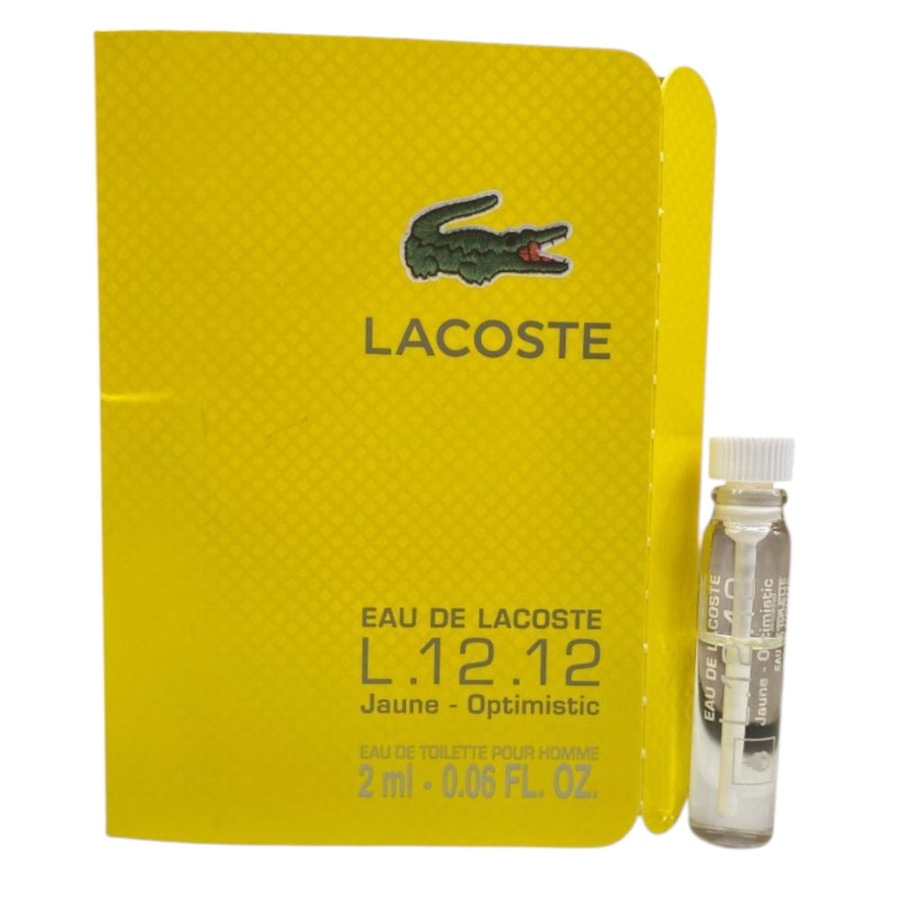 Lacoste Eau de Lacoste L.12.12 Jaune - Optimistic – Eau de Toilette for Men, 2 ml Vial