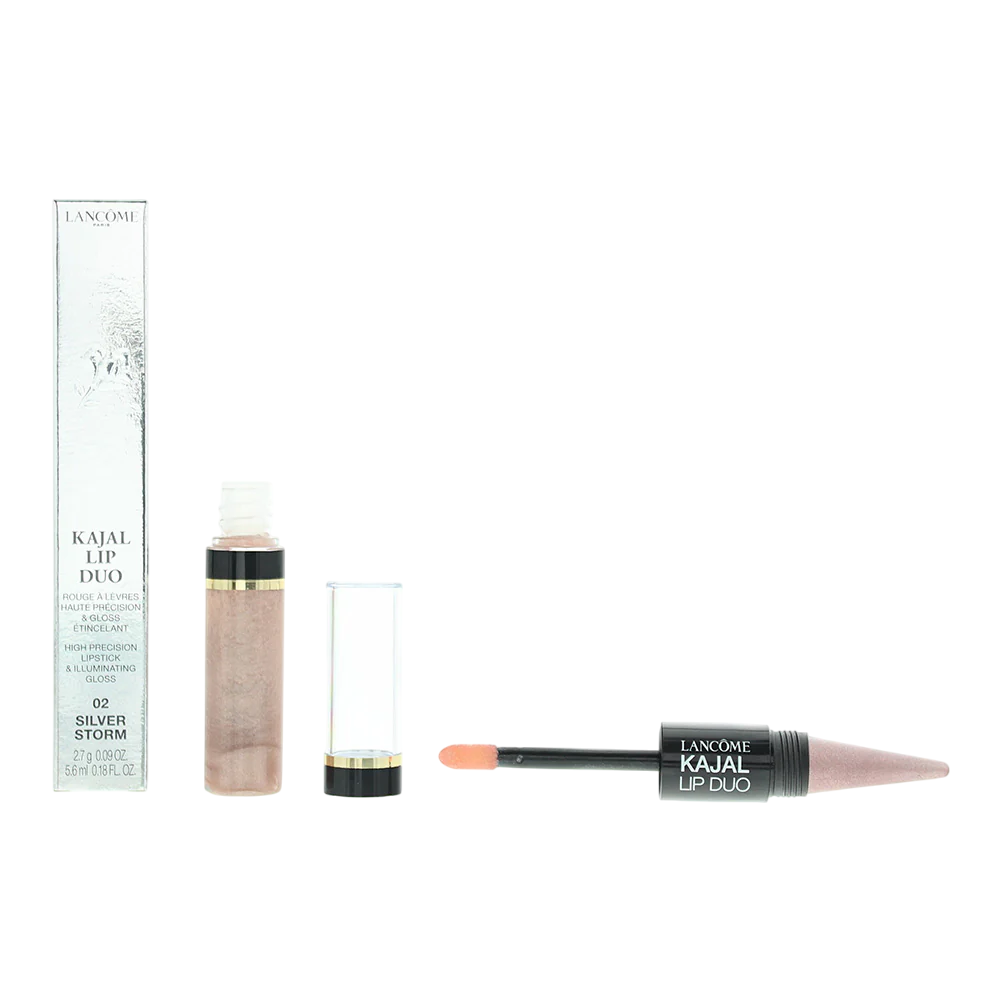 Lancome Kajal Lip Duo Duo – Liquid Lipstick for Women, 02, Silver Storm, 2.7 g