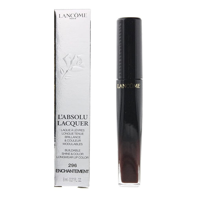 Lancome L'Absolu Lacquer Shine – Liquid Lipstick for Women, 296, Enchantment, 8 ml