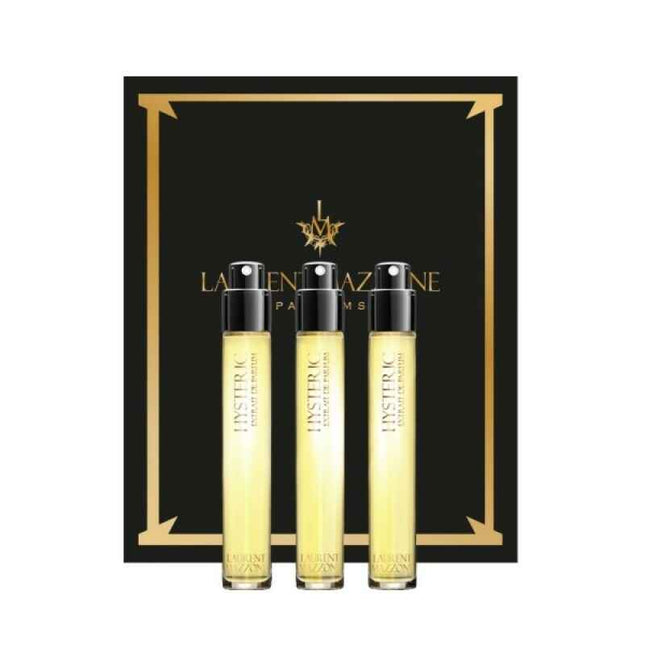 Laurent Mazzone Set Laurent Mazzone Hysteric – Extrait de Parfum Unisex, 3 pcs, 15 ml Tester