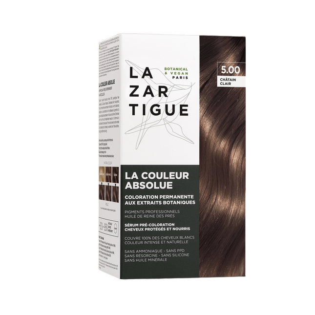 Lazartigue La Couleur Absolue – Permanent Hair Dye for Women, 5.00 Light Chestnut, 143 ml