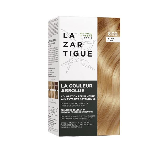 Lazartigue La Couleur Absolue – Permanent Hair Dye for Women, 8.00 Light Blond, 143 ml