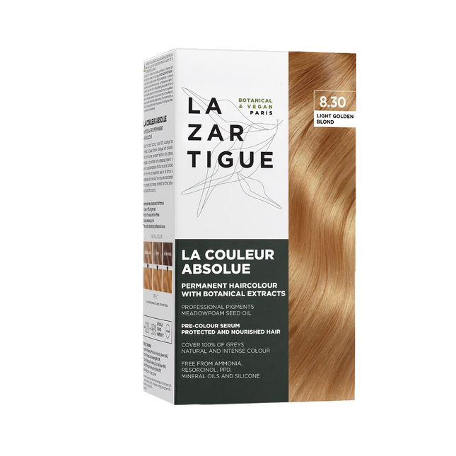 Lazartigue La Couleur Absolue – Permanent Hair Dye for Women, 8.30 Light Golden Blond, 143 ml