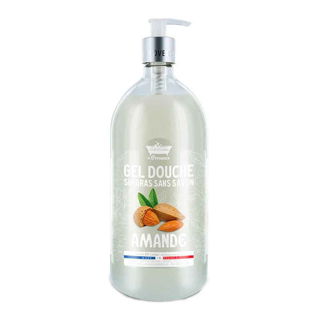 Les Petites Bains de Provence Almond – Shower Gel for Women, For Sensitive Skin, 1000 ml