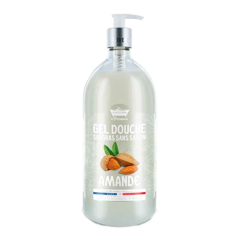 Les Petites Bains de Provence Almond – Shower Gel for Women, For Sensitive Skin, 1000 ml
