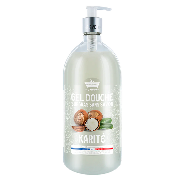Les Petites Bains de Provence Karite – Shower Gel for Women, For Sensitive Skin, 1000 ml
