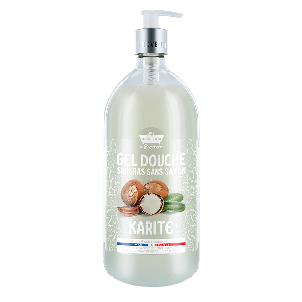 Les Petites Bains de Provence Karite – Shower Gel for Women, For Sensitive Skin, 1000 ml