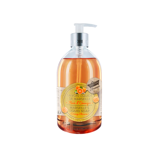 Les Petites Bains de Provence Marseille Orange Blassom – Liquid Soap Unisex, For Hands & Body, 500 ml