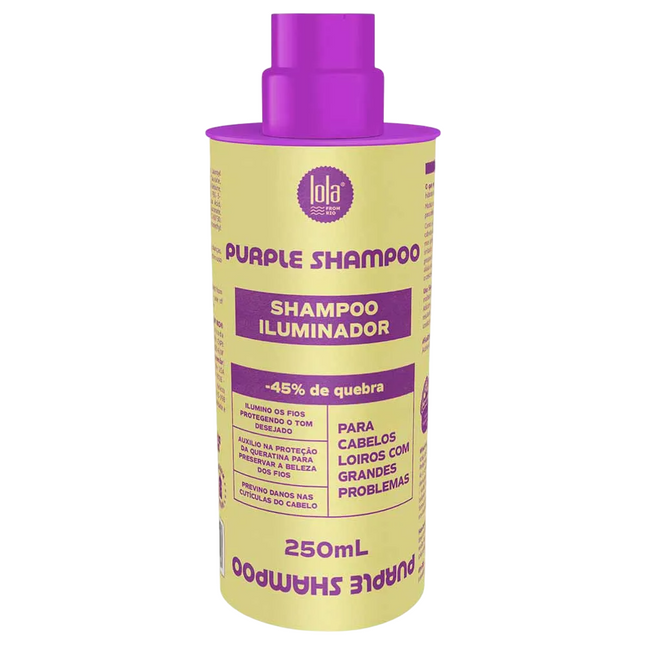 Lola Cosmetics Purple – Hair Shampoo for Women, Counteracts Yellow Or Orange Tones, 250 ml
