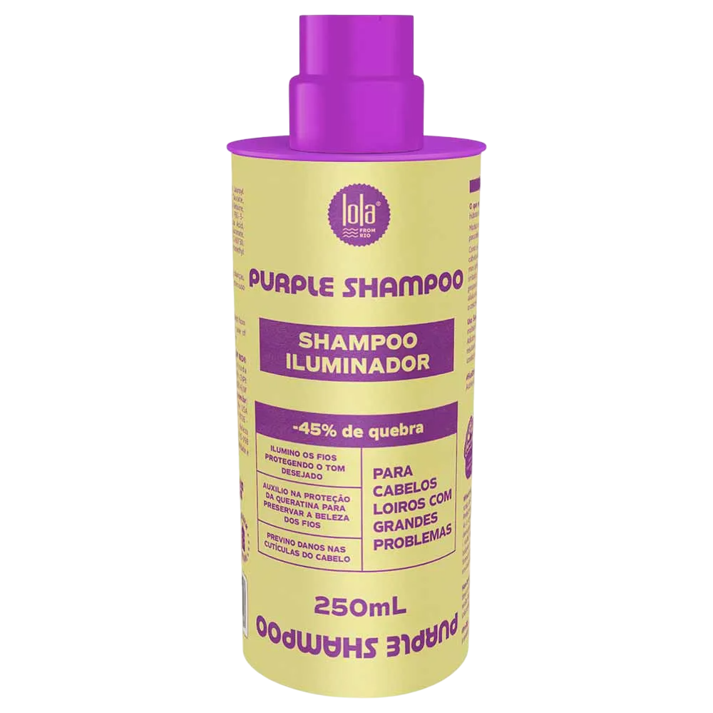Lola Cosmetics Purple – Hair Shampoo for Women, Counteracts Yellow Or Orange Tones, 250 ml