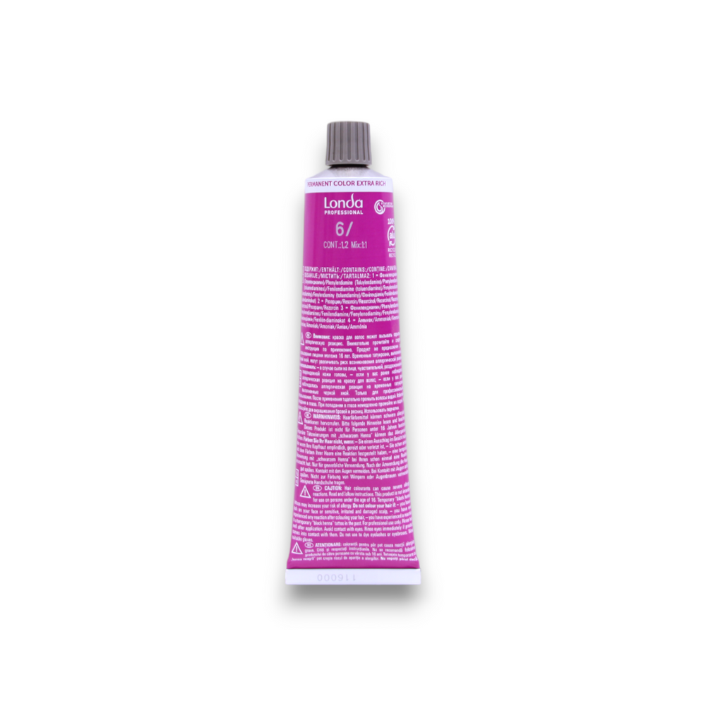 Londa Professional Londacolor – Permanent Hair Dye for Women, 6, 60 ml