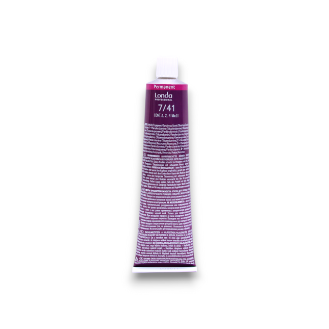 Londa Professional Londacolor – Permanent Hair Dye for Women, 7/41, 60 ml