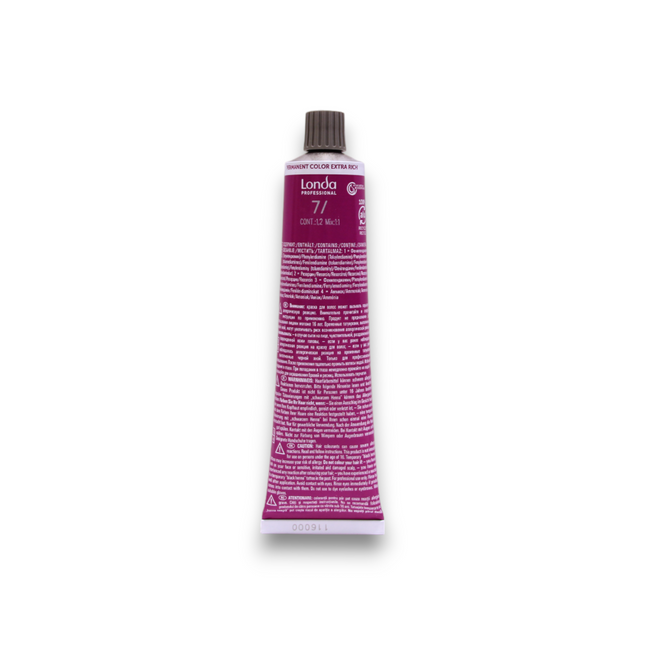 Londa Professional Londacolor – Permanent Hair Dye for Women, 7/ Medium Blonde, 60 ml