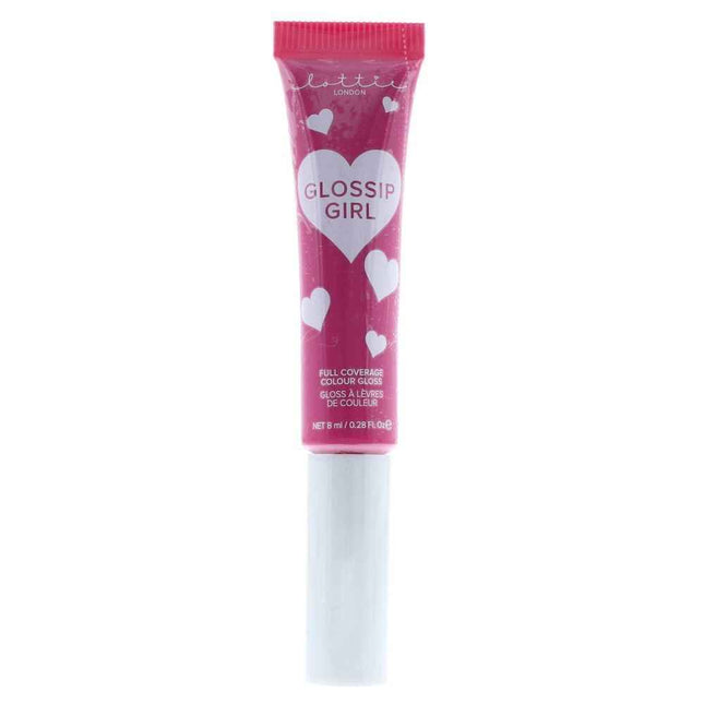 Lottie London Gossip Girl Full Coverage – Lip Gloss for Women, Hashtag, 8 ml