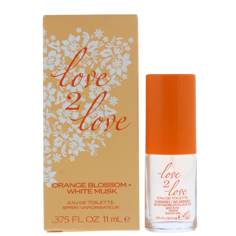 Love 2 Love Orange Blossom + White Musk – Eau de Toilette for Women, 11 ml