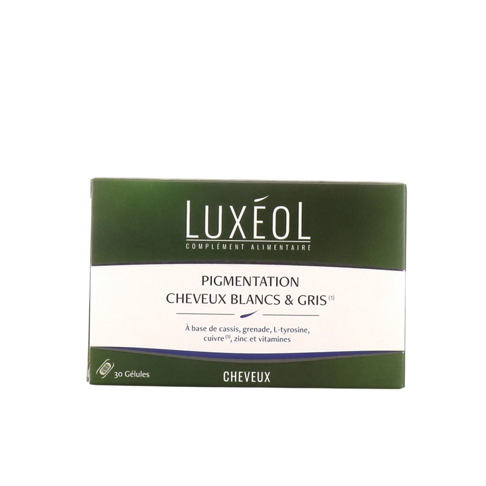 Luxeol Pigmentation Cheveux Blancs & Gris Maintain Natural Hair Color & Target White Hair – Capsules Unisex, 30 Tablets